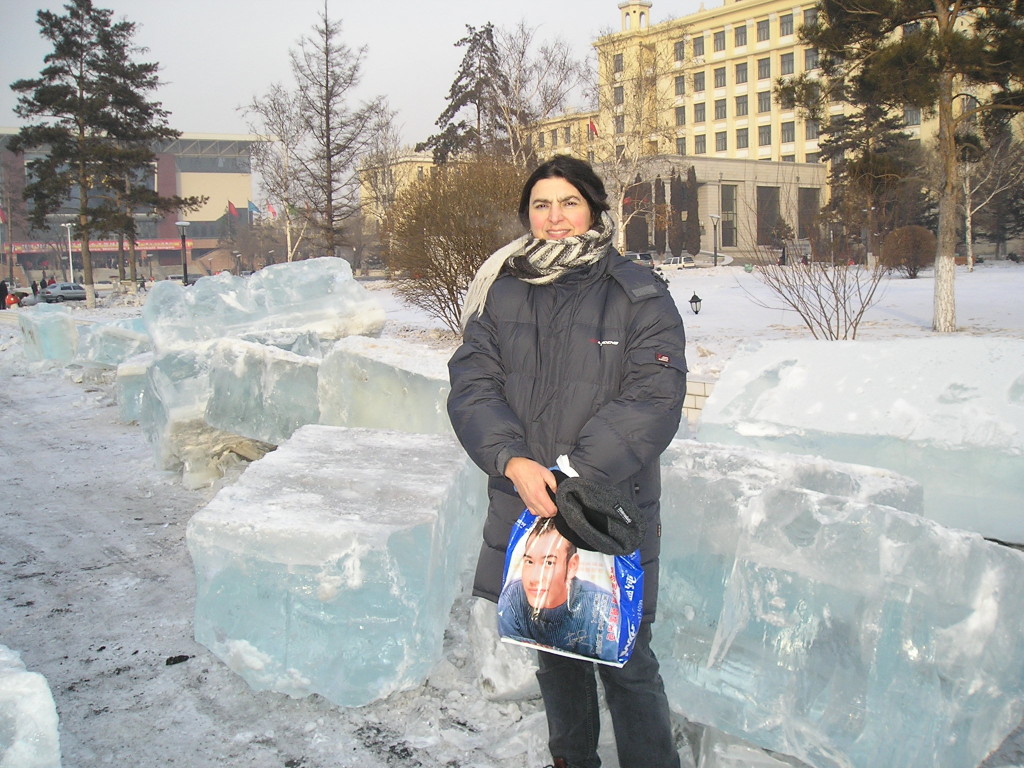 Blocks of ice from the Songhua River.