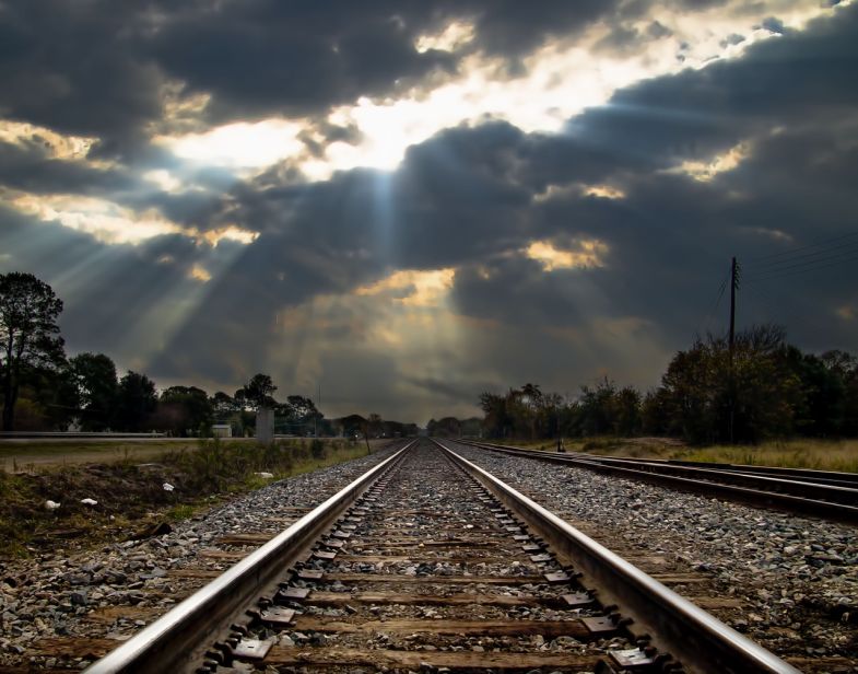 Iron road, also known as railway tracks