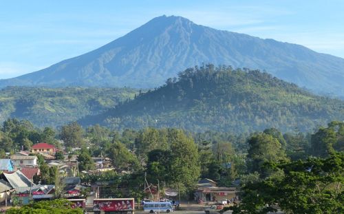 Arusha, Tanzania with Mt Meru in the background.