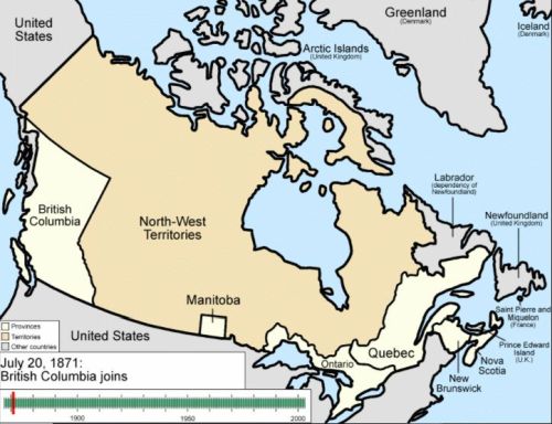 Canadian Confederation animated map 