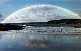 rainbow over the sea