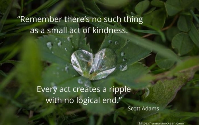 no such thing as a small act of kindness